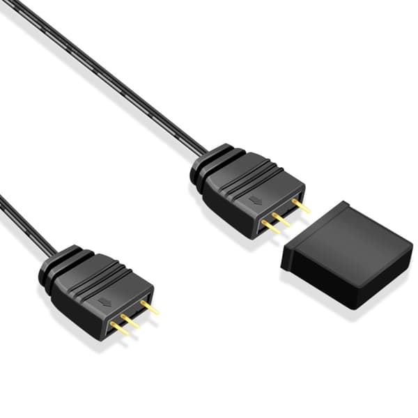 ARGB 5V 3-Pin Forlængerkabel Adapter 33cm 1 til 4 RGB Splitterledning til PC LED
