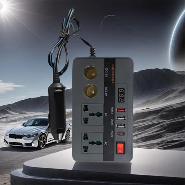 Bærbar 300W bilomformer til roadtrips