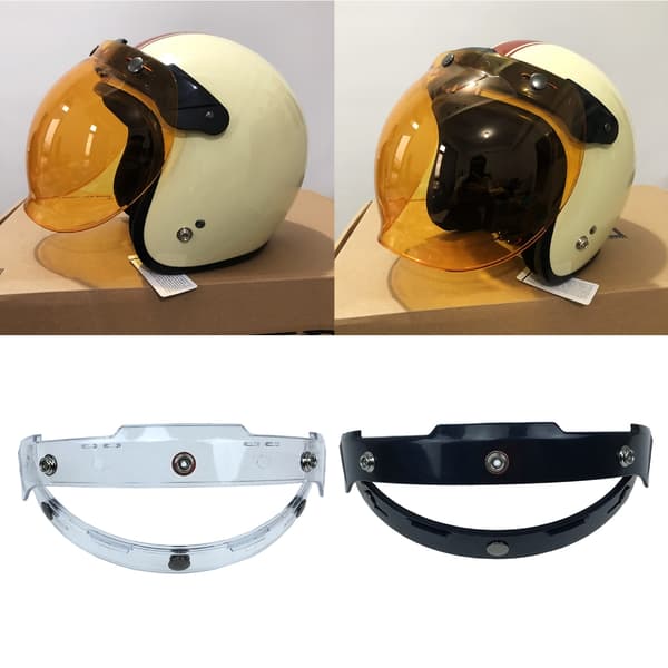 Motorcykler Sort UV-adapter Flip Up Base-tilbehør til Snaps Bubble Shield White