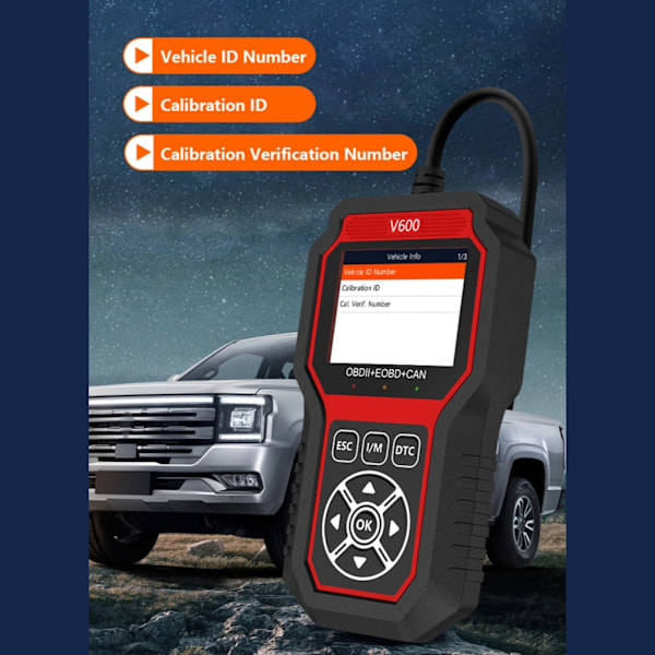 Universal Bil Diagnostikverktyg Portabel Auto Scanner V600 för Motorfelkoder