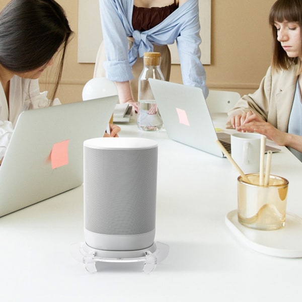 Smart Speaker Bordsställ Dekorativ Hållare för Sonos Move Speaker, Vacker skrivbordsdekoration för kontor/rum Transparent