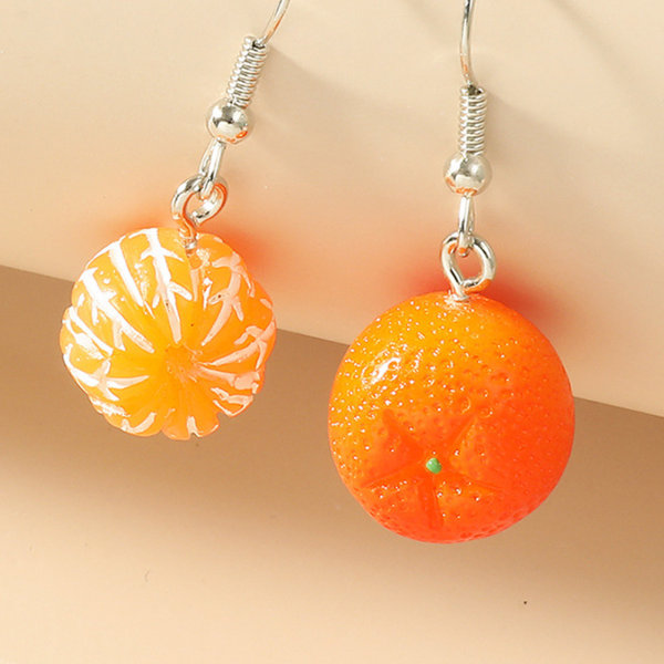 1 par för kreativt uttalande Dingla fruktörhängen mode söta orange fruktörhängen Smycken presenter för kvinnor tjejer