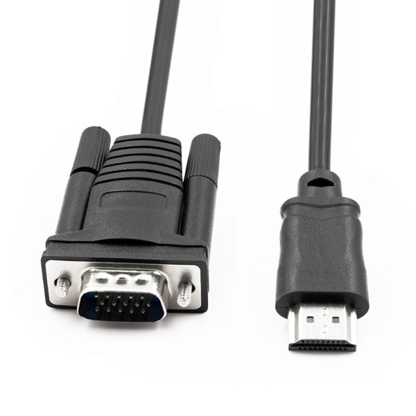 1,5 M HDMI-kompatibel kabel till VGA 1080P ljudadapterkabel HDMI-kompatibel till VGA-kontaktkabel
