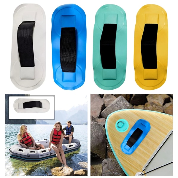 Handtagslappar för PVC-rem SUP Paddle Board Uppblåsbara båtar Kajak för säte Handtagsrem för jollekanot och båt PVC-arm White