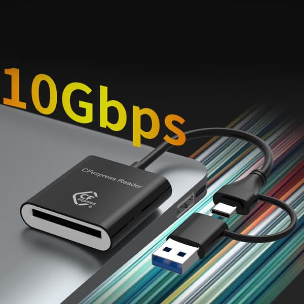 Aluminium 10Gbps CFE Typ B Läser USB 3.2 Gen 2 10Gbps Kortläsare