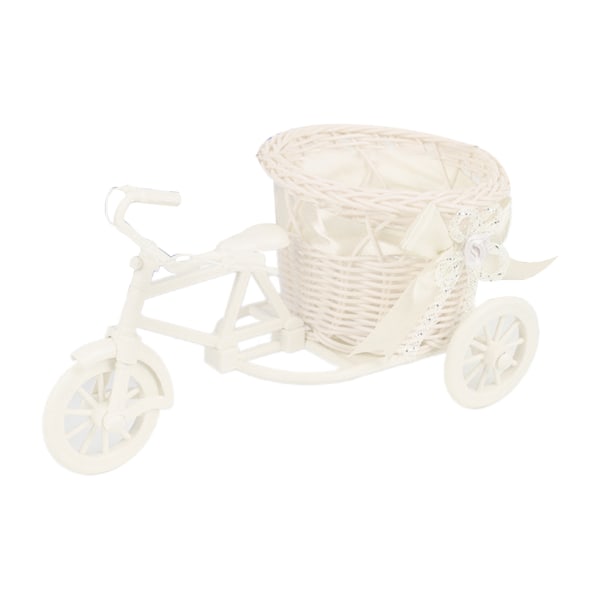 Nostalgisk Cykeldekoration Trehjuling Cykel Blomkruka Förvaringskorg  Konstgjorda rottingcyklar för hembröllopsdekoration White 3d51 | White |  0.09 | Fyndiq