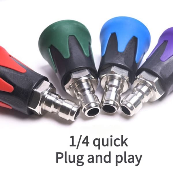 40° Bred Sprøjtedyse Til Bilvask 1/4 Tomme Boring 304 Rustfrit Stål Design Blue