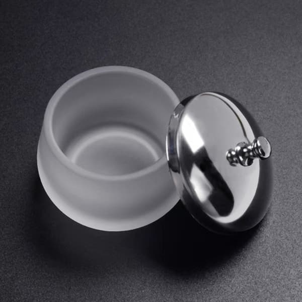 Nail Art Tools Dappen Container Hållare Kopp Glas Kristall Dappen Skål med Lock