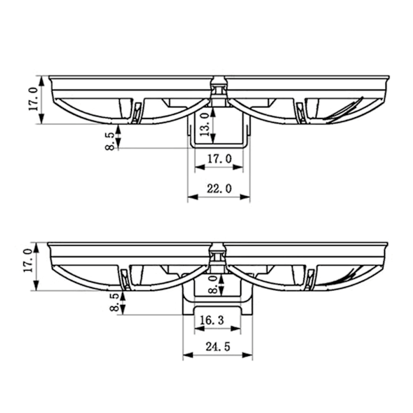 Mobula8 85 mm Micro FPV Frame 2 tum propellrar för 2 tum 702/703/802/1002/1102/1103 borstlös motor