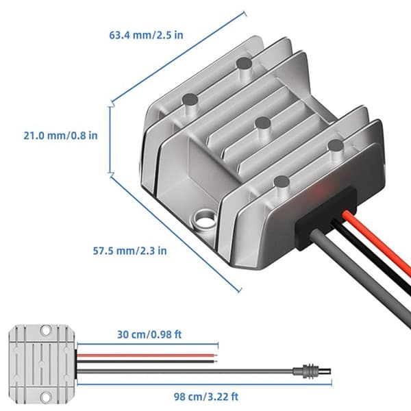 12 Till 30V 3.5A Boost Converter Step Up Modul Kortslutningsskydd