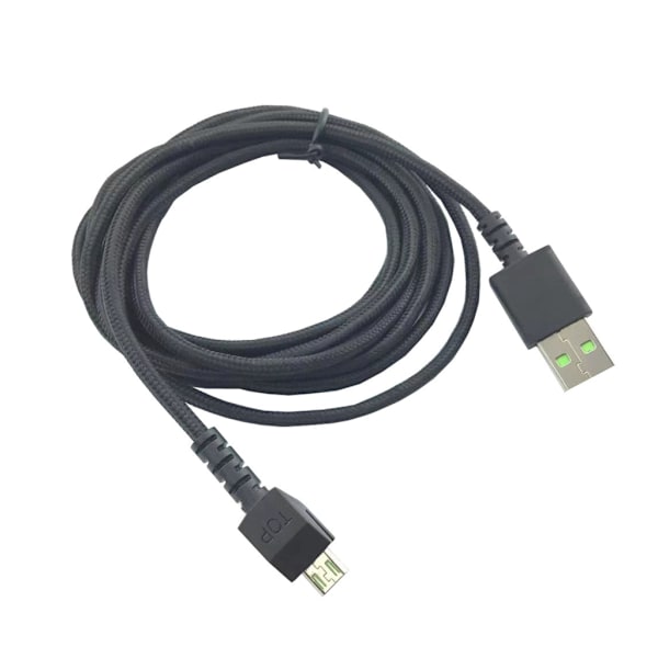 Slitstark Flätad USB-muskabel för Mamba Elite Mus 2m Laddningssladd Stabil Överföringskabel Ersättning
