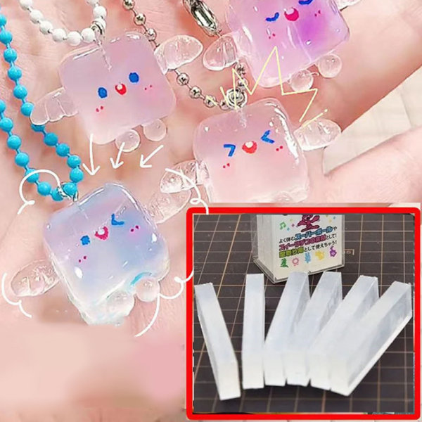 5 stycken polymorf plast, formbar plast, smälter i varmt vatten Smyckenstillverkning Hartskonsttillbehör Termoplastremsor