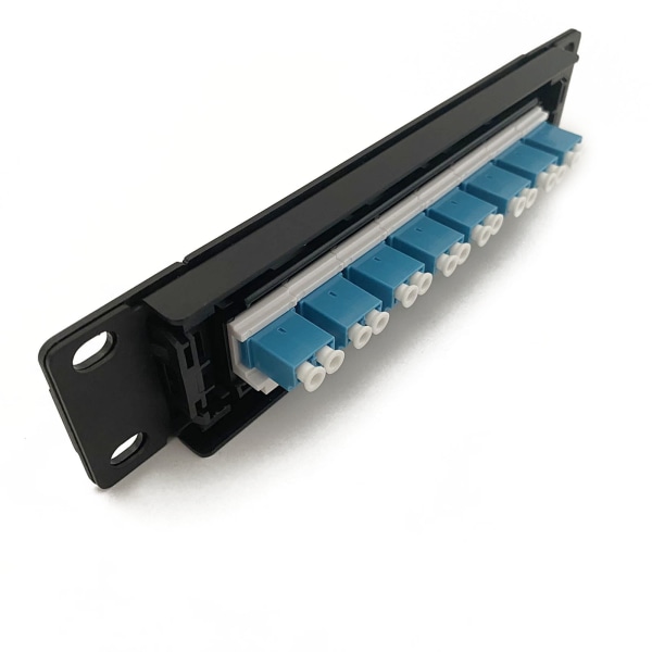 8-portars rak genom LC optisk fiberpatchpanel RJ45 nätverkskabeladapter Jack Ethernet distributionsram UTP 19"