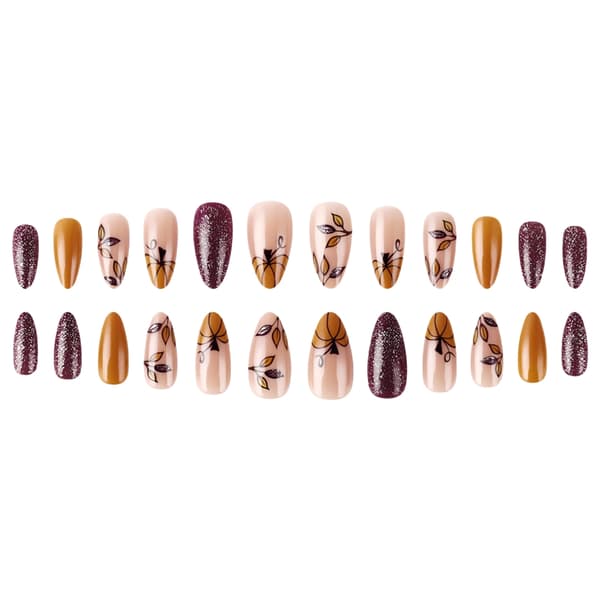 Höst Press On Nails Pumpa Lönnlöv Stick on Nail Thanksgiving Lösnagel