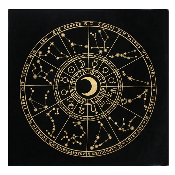 Fyrkantig form Pendel spådom Altare Bordsduk Brädspel Tarot Pad Rune Duk Astrologi Oracles Brädspelsmatta 13