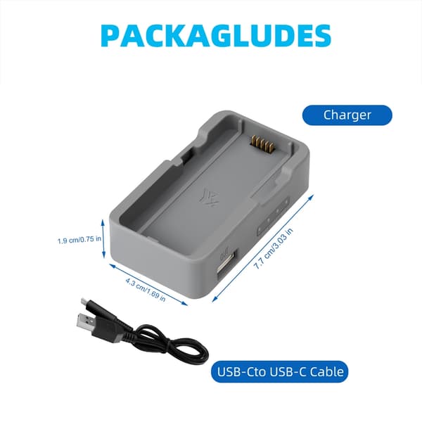 USB Genopladelig Kamera Opladning Hurtig Oplader til 2 Droner
