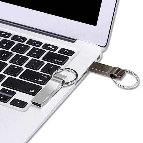 Metal USB Flash Drive USB 2.0 Thumb Drive Memory Stick Small Sticks Datalagring Backup Decives Tillbehör Rekvisita Black 4GB