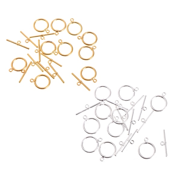 10 st/ set 14 mm växlingslås Anslutningar OT-lås rostfritt stål för smycken DIY Silver