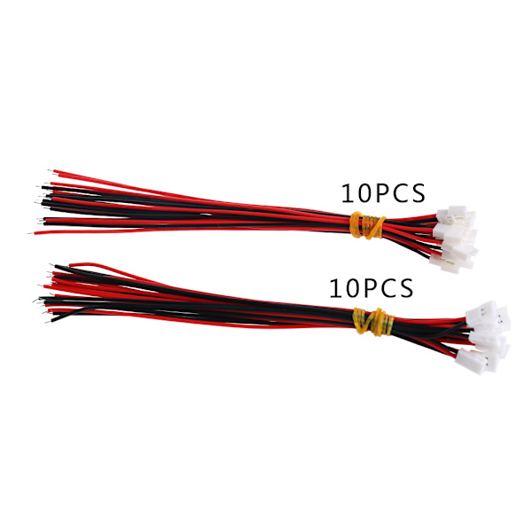 10 Par DIY JST för DS LOSI 2.0MM 2-Pin Kontaktdon Hane Hona Med Kabel 150