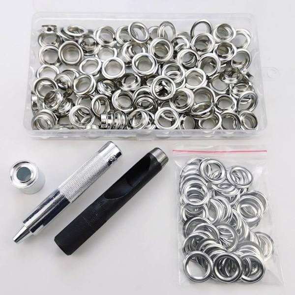 12 mm öljetter Ringar med brickor, Grommet öglor för presenning, Leather Craft Runda öljetter Ringar för gör-det-själv-kläder