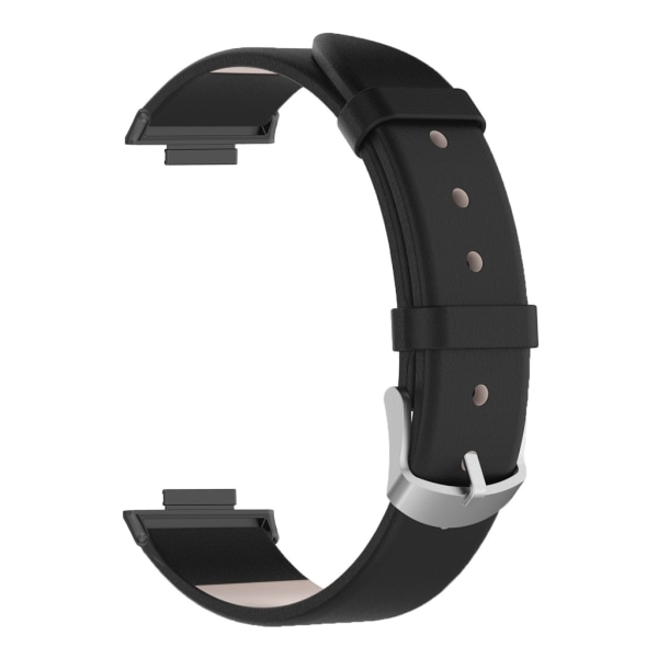 Läderband Handledsrem kompatibel för Band 8 Pro Sport Watch Loop Armband Byt ut Vattentät Svettsäker anti-scratch Black
