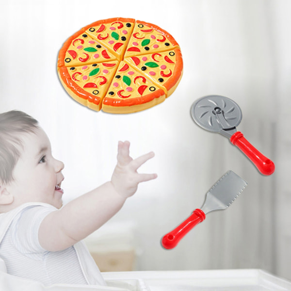 Simulering Barn Pizza Skärleksak Mat Låtsasleksak Kök Låtsaslek Pizza Matlagning Present Pojke Flicka Köksleksak