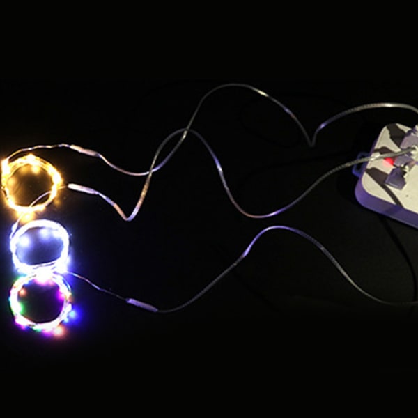 Vattentät Garland Fairy String Lamp Silver Wire Nattljus USB driven för 3m C