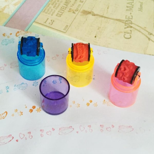 Stor storlek Mini Bläckstämpel Roller Kreativitet Förbättra DIY för Kingdergarten Barn att leka med för kreativa barn Målning