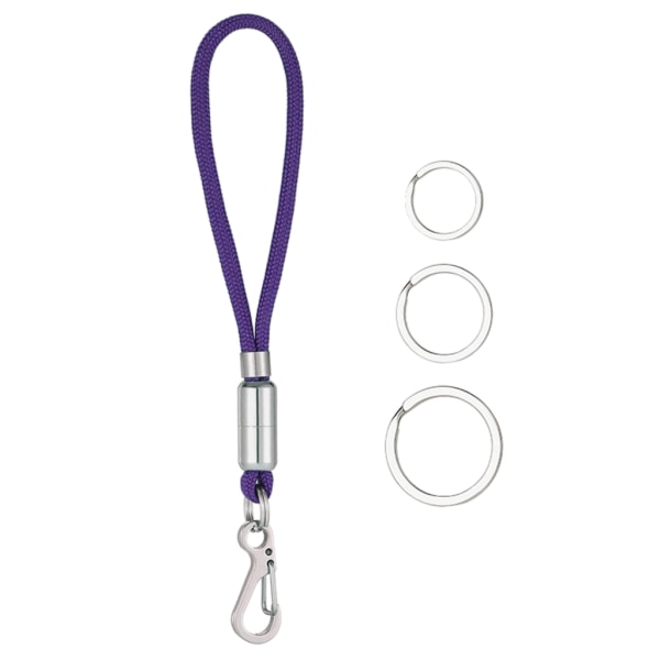 Nyckelring i rostfritt stål Utomhusöverlevnad Paracord Karbinhake Snäpp Mini Fjäderklämma Praktisk EDC Spänne Klämma för Camping