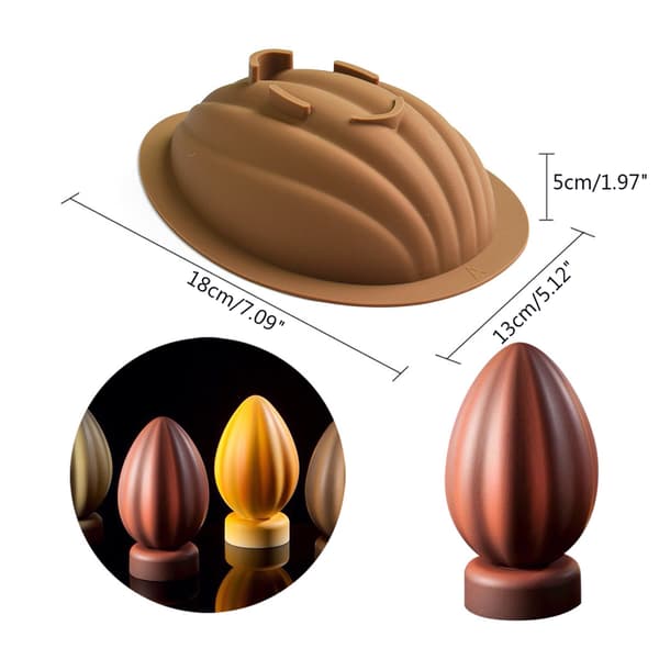 Silikone æggeform chokoladeskaller form til påske blød og nem at bruge gave