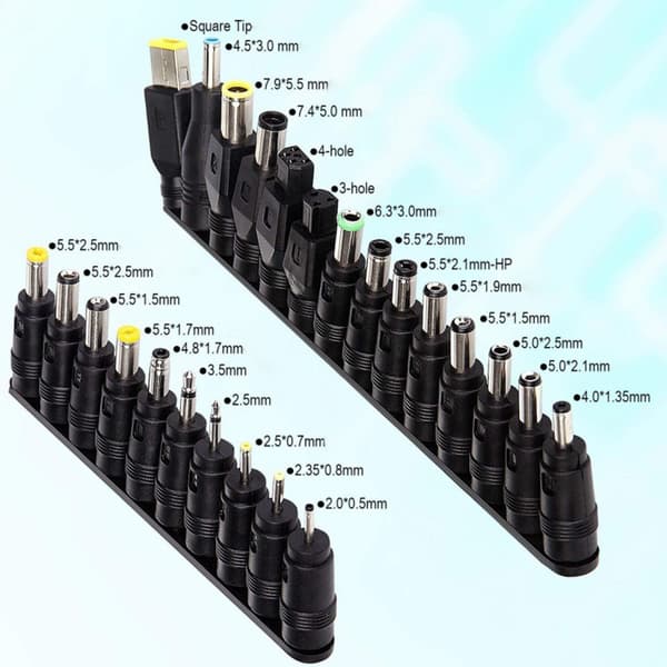Universal 41PCS Strömadapter Tips DC5.5x2.1mm 5.5x2.5mm Anslutningskit