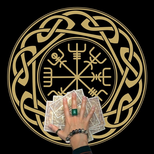 2 Style Tarots Bordsduk Moon Pentagrams Pagans Altars Tyg Flanell Tarots Tyg Spådom Astrologier Brädspel B75