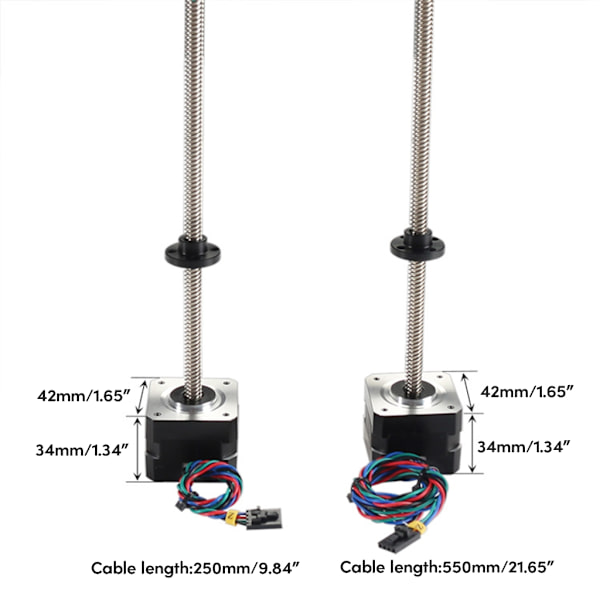 Motorsæt til Prusai3 MK3 MK3+ 42 Ekstruder Stepper Motor Kit Let at Installere
