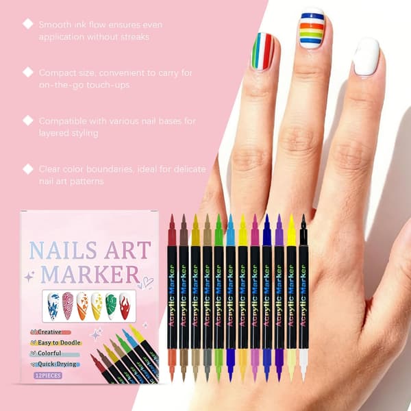 1Box Creative DIY Nail Art Tool Nail Point Graffiti Dotting Pen Simple Applicat