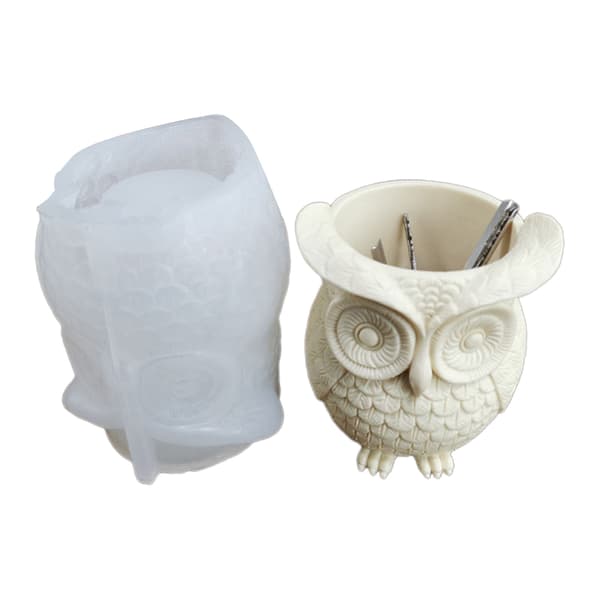 DIY Ugglaformad Blomkruka Silikonform Penhållare Hartsform