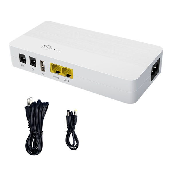 Power 8000Mah 29,6wh 48V 5V 9V 12V 5,5x2,5mm POE UPS Power för WiFi Router Högtalarkamera Mobiltelefon EU