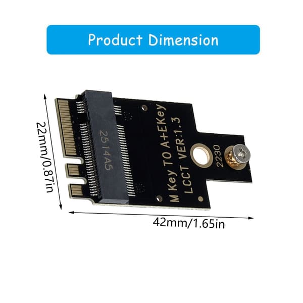 M.2 A+E til PCIE Adapterkort til NVMe SSD'er, 2230 PCIe4.0 Udvidelseskort