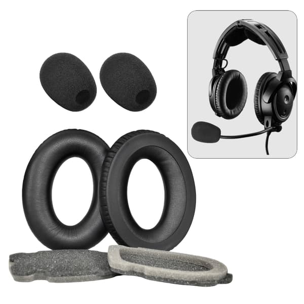 Erstatningsøreputer Hodetelefoner Øreputer Deksel Ørevarmere for Aviation A10 Earmuffs