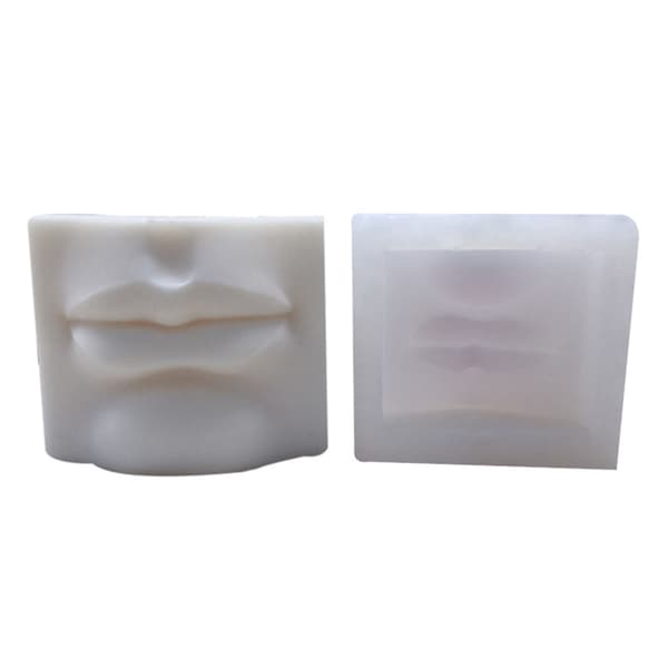 3D Stearinlysform Øre Munn Øye Nese Form Dekorative Hjemmekontorpynt Håndverk A mouth