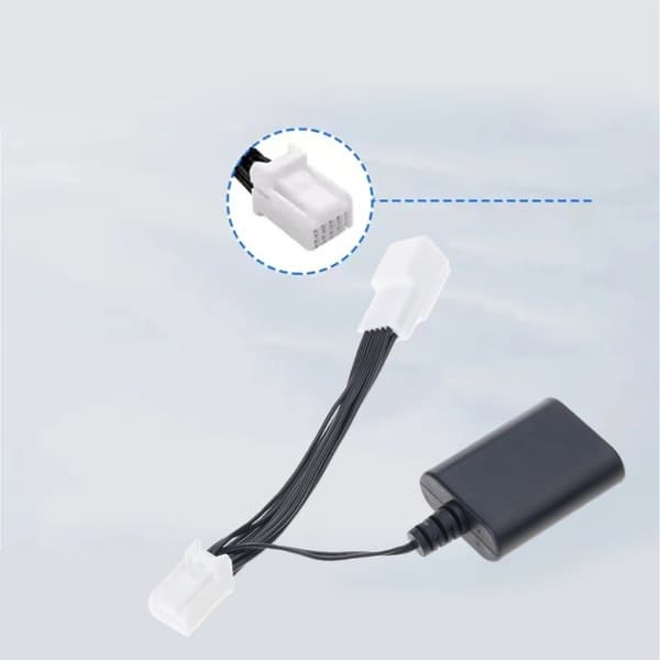 Ren frontrutedesign 10-pinners strømadapter for dashbordkamera med USB-kabel