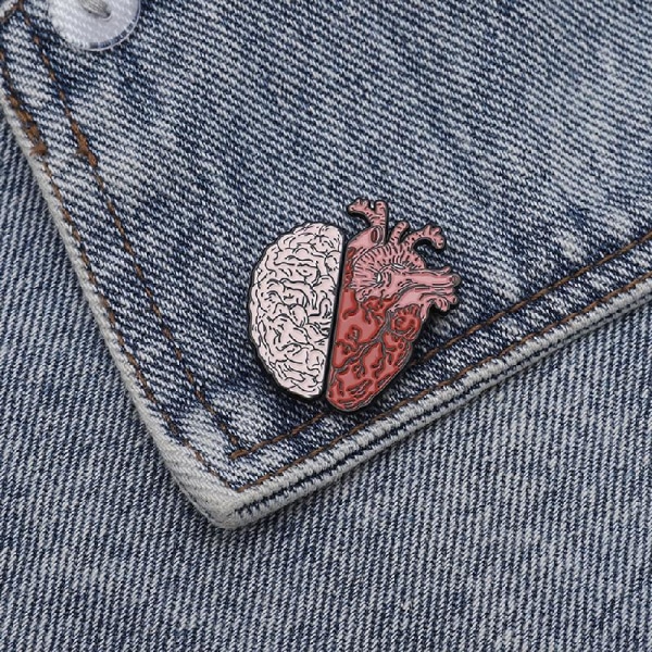 12 stycken Anatomical Heart Pin Kit Medicinsk-nålning Ceremoni Emalj Brosch Pin Emalj Lapel Pins Set för ryggsäckar