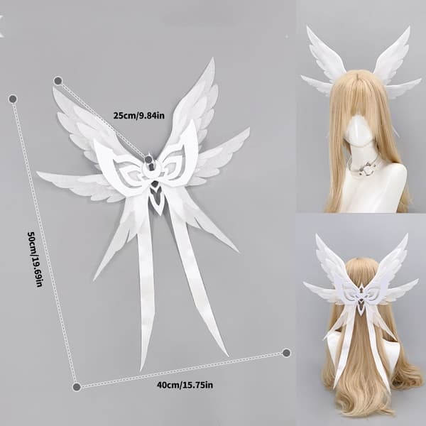 Englevinge hårspenne hårstyling hodeplagg for cosplayfester musikkfestival