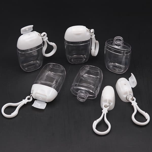 Nyckelring Handspritflaska 30ml Liten Klämflaska Påfyllningsbara Behållare