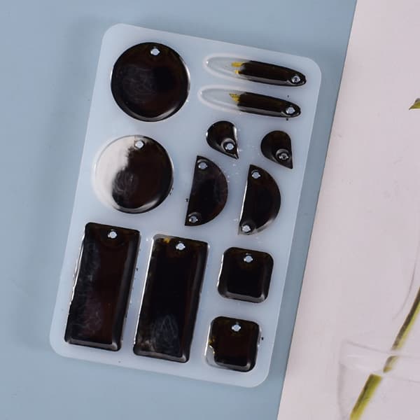 Krystall Epoxy Resin Form Multi-stil Øredobber Øredråpe Danglers Silikonform