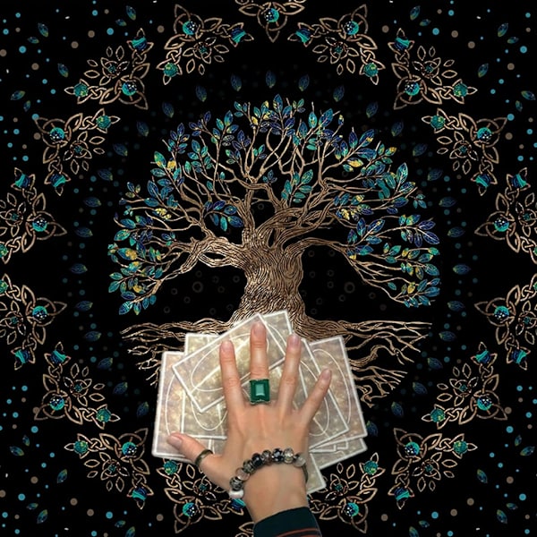 Firkantet Flanel Tarot Alterdug Kort Brætspil Astrologi Orakelkort Pad Borddækning Kortmåtte Spådomsdug