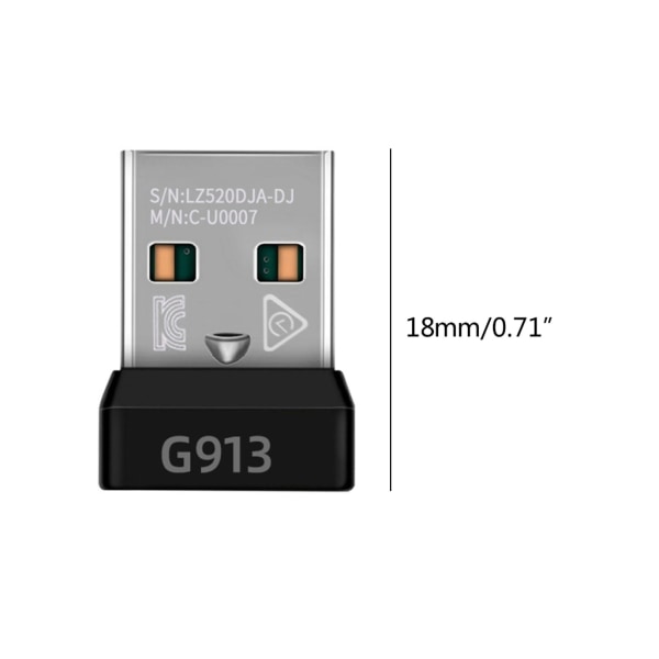 Ny USB Dongle Signal Mouse Receiver Adapter för Logitech G913 G915 Wireless Gaming Keyboard Receiver G913