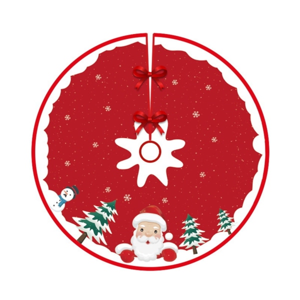 Juletre Skjørt Julenissen Snømann Teppe Ornament for Juletre Julebord Innendørs Utendørs Dekor Forsyninger