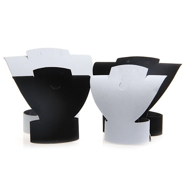 Sammetshalsband Kedja Smycken Byst Display Hållare Halsband Display Skyltdocka Avtagbar Smycken Byst Stand Black S