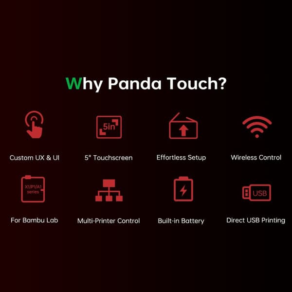 Effektiv 3D-print Panda Berører Skærm 5'' Display til Lab X1 P1
