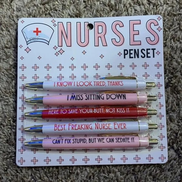 Roliga sjuksköterskepennor, inspirerande kulspetspennor Medicinska temapennor Nyhetspennor Kontorsmaterial för sjuksköterska Lärare